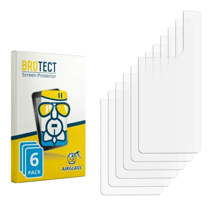 Front side of a product packaging with the brand logo BROTECT. Next to it is the corresponding screen protector.