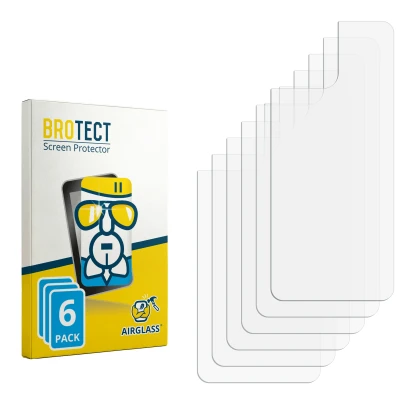 Front side of a product packaging with the brand logo BROTECT. Next to it is the corresponding screen protector.