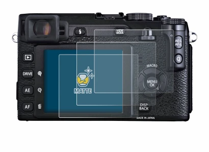 Image of the device Fujifilm X-E1 with a wide variety of screen protectors.