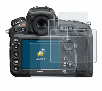 Image of the device Nikon D810 with a wide variety of screen protectors.