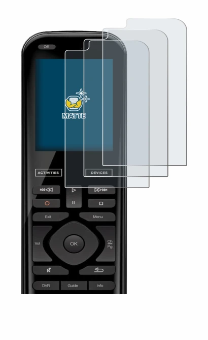 Image of the device Logitech Harmony 950 with a wide variety of screen protectors.