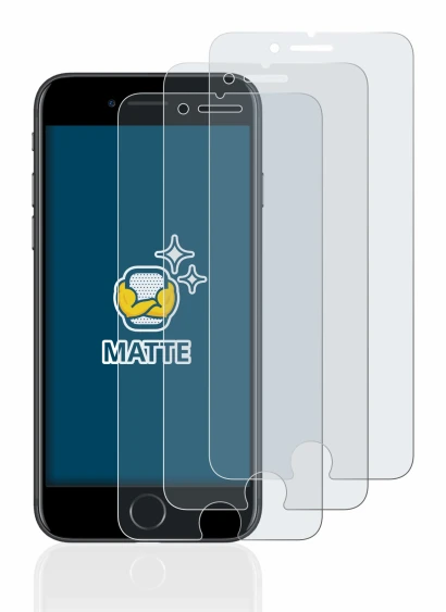 Image of the device Apple iPhone 7 with a wide variety of screen protectors.