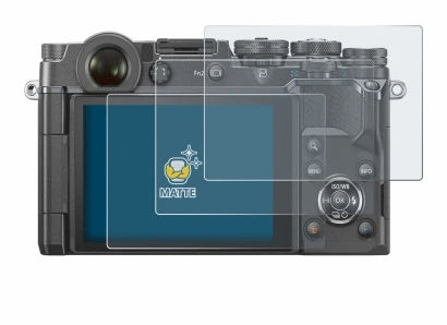 Image of the device Olympus PEN-F with a wide variety of screen protectors.