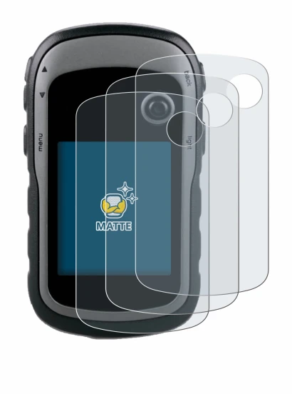 Image of the device Garmin eTrex 30x with a wide variety of screen protectors.