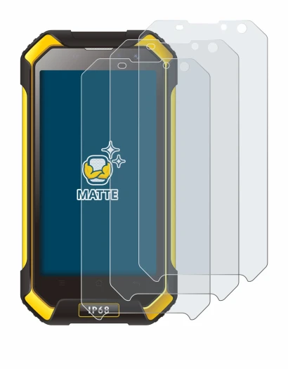 Image of the device Blackview BV6000 with a wide variety of screen protectors.