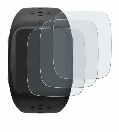 Image of the device Polar M430 with a wide variety of screen protectors.