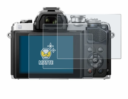 Image of the device Olympus OM-D E-M10 Mark III with a wide variety of screen protectors.