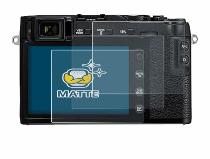Image of the device Fujifilm X-E3 with a wide variety of screen protectors.