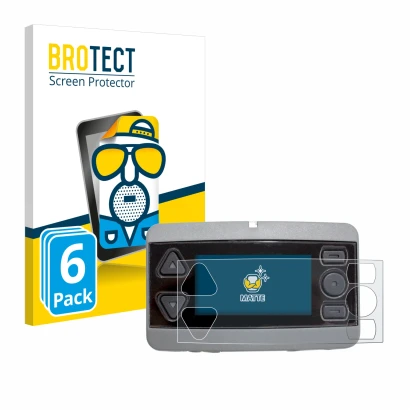 Front side of a product packaging with the brand logo BROTECT. Next to it is the device Airbus P8GR shown with the correspondi