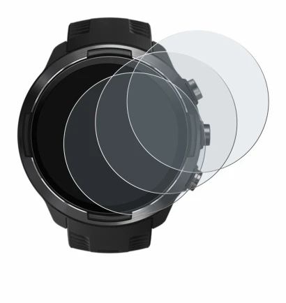 Image of the device Suunto 9 with a wide variety of screen protectors.