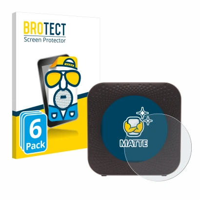 Front side of a product packaging with the brand logo BROTECT. Next to it is the device Netgear Nighthawk M1 shown with the co