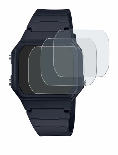 Image of the device Casio Unisex F-91W with a wide variety of screen protectors.