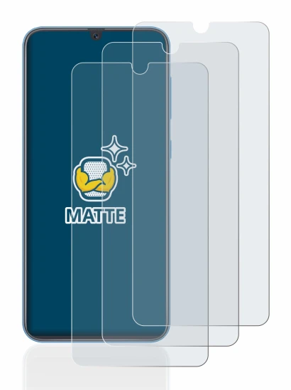 Image of the device Samsung Galaxy A40 with a wide variety of screen protectors.