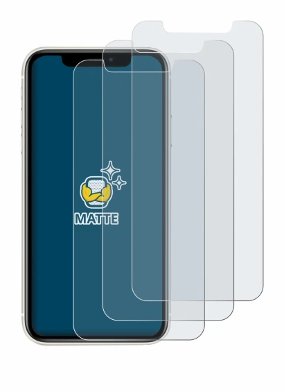 Image of the device Apple iPhone 11 with a wide variety of screen protectors.
