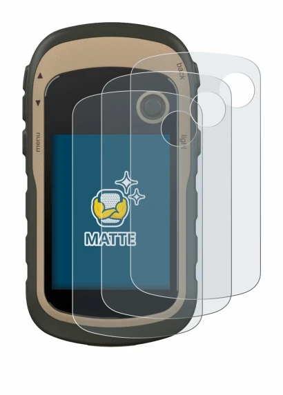 Image of the device Garmin eTrex 32x with a wide variety of screen protectors.