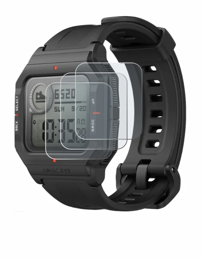 Image of the device Huami Amazfit Neo with a wide variety of screen protectors.