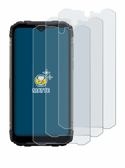 Image of the device Doogee S96 Pro with a wide variety of screen protectors.