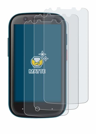 Image of the device Unihertz Jelly 2 with a wide variety of screen protectors.