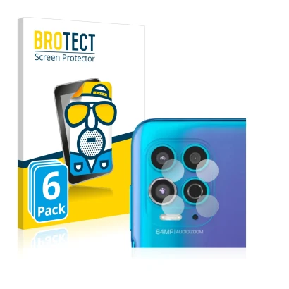 Front side of a product packaging with the brand logo BROTECT. Next to it is the device Motorola Moto G100 (ONLY Camera Lens) 