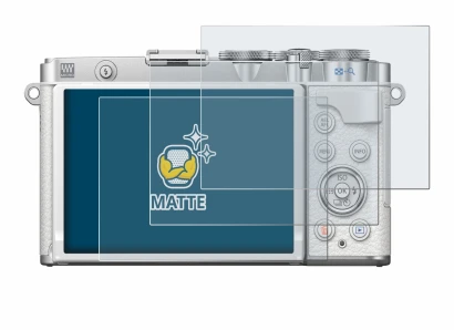 Image of the device Olympus PEN E-P7 with a wide variety of screen protectors.