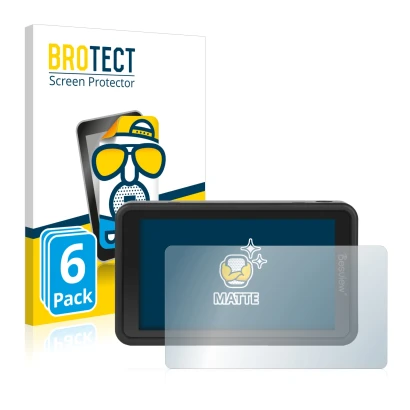 Front side of a product packaging with the brand logo BROTECT. Next to it is the device Desview R5 5.5" shown with the corresp