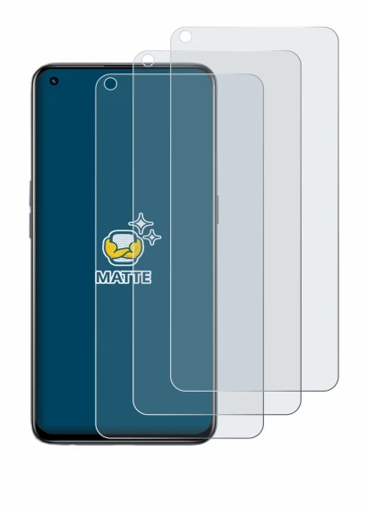 Image of the device realme GT Master Edition with a wide variety of screen protectors.