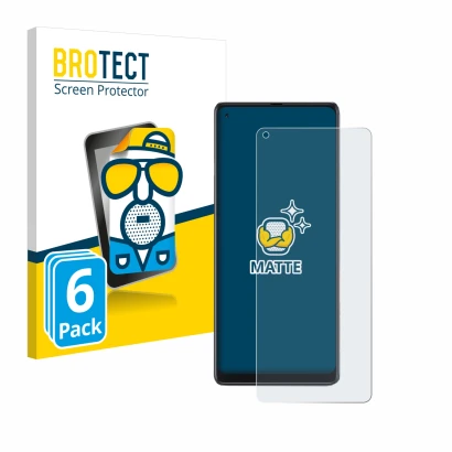 Front side of a product packaging with the brand logo BROTECT. Next to it is the device Cubot Max 3 shown with the correspondi
