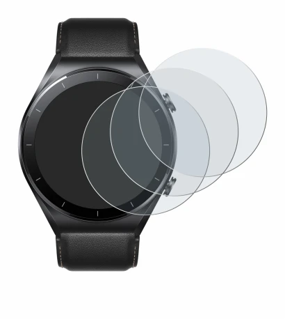 Image of the device Xiaomi Watch S1 with a wide variety of screen protectors.