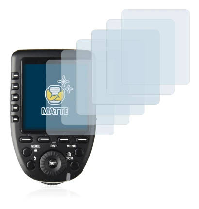 Image of the device Godox XPro with a wide variety of screen protectors.