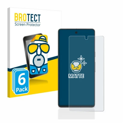 Front side of a product packaging with the brand logo BROTECT. Next to it is the device Google Pixel 7 shown with the correspo