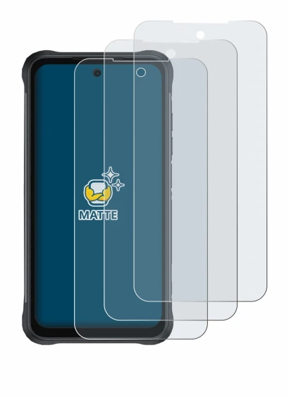 Image of the device Umidigi Bison 2 Pro with a wide variety of screen protectors.