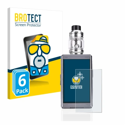 Front side of a product packaging with the brand logo BROTECT. Next to it is the device GeekVape T200 shown with the correspon