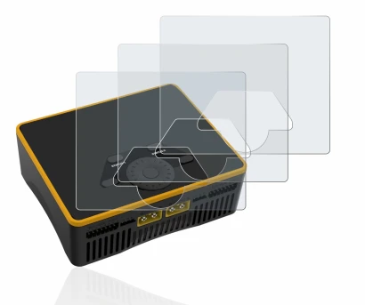 Image of the device Junsi iCharger DX6 with a wide variety of screen protectors.