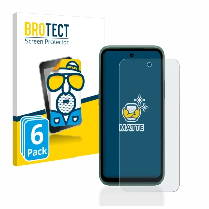 Front side of a product packaging with the brand logo BROTECT. Next to it is the device Nokia XR21 shown with the correspondin