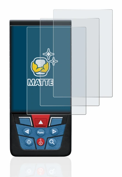 Image of the device Bosch GLM 100-25c with a wide variety of screen protectors.