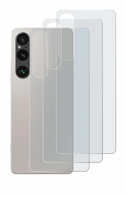 Image of the device Sony Xperia 1 V (Back) with a wide variety of screen protectors.