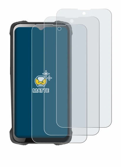 Image of the device Cubot King Kong 9 with a wide variety of screen protectors.
