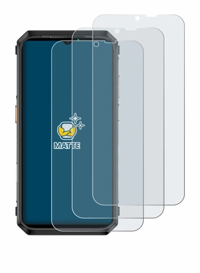 Image of the device Ulefone Power Armor 19T with a wide variety of screen protectors.