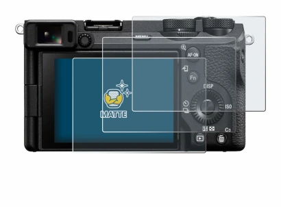 Image of the device Sony Alpha 6700 with a wide variety of screen protectors.