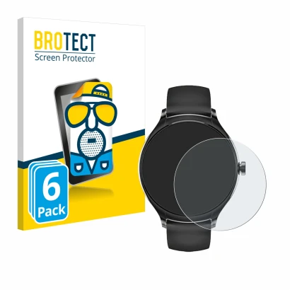 Front side of a product packaging with the brand logo BROTECT. Next to it is the device Pireware Harmony 4 shown with the corr