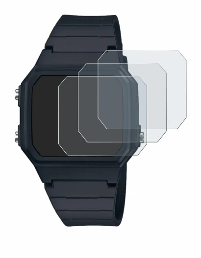 Image of the device Casio W-217H-1AVCF with a wide variety of screen protectors.
