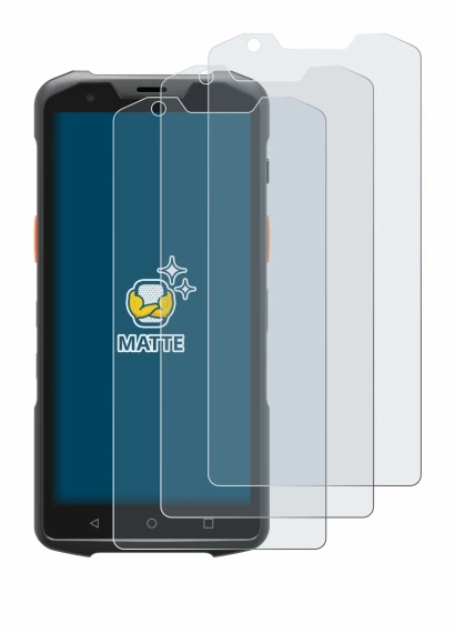 Image of the device Sunmi L2s with a wide variety of screen protectors.