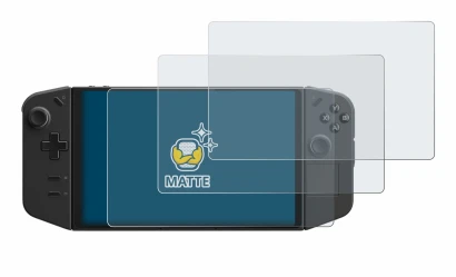 Image of the device Lenovo Legion Go with a wide variety of screen protectors.