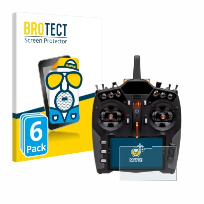 Front side of a product packaging with the brand logo BROTECT. Next to it is the device Spektrum NX20 shown with the correspon