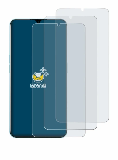 Image of the device Oppo A78 5G with a wide variety of screen protectors.
