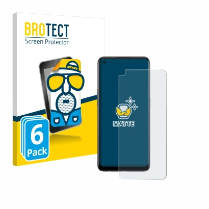 Front side of a product packaging with the brand logo BROTECT. Next to it is the device Oppo Reno 8T shown with the correspond