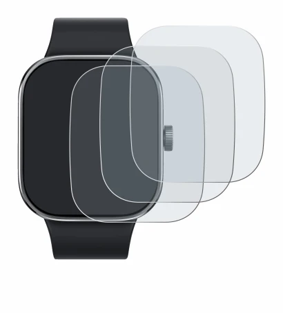 Image of the device Xiaomi Redmi Watch 4 with a wide variety of screen protectors.