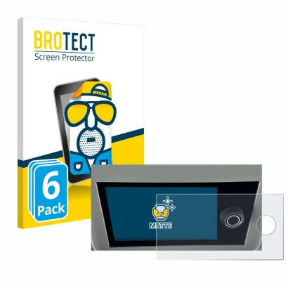 Front side of a product packaging with the brand logo BROTECT. Next to it is the device Volkswagen California 6.1 shown with t