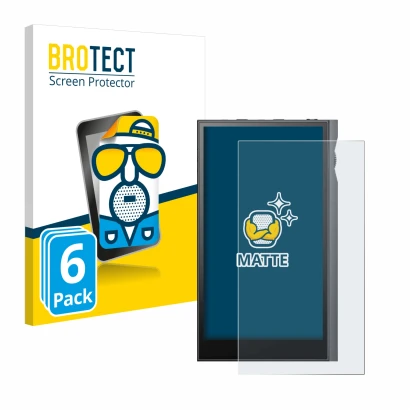Front side of a product packaging with the brand logo BROTECT. Next to it is the device Astell&Kern Kann Ultra shown with the 