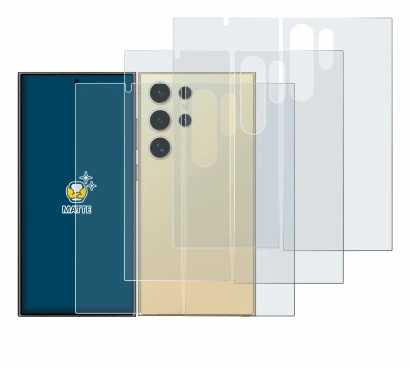 Image of the device Samsung Galaxy S24 Ultra (case-friendly) (Front+Back) with a wide variety of screen protectors.